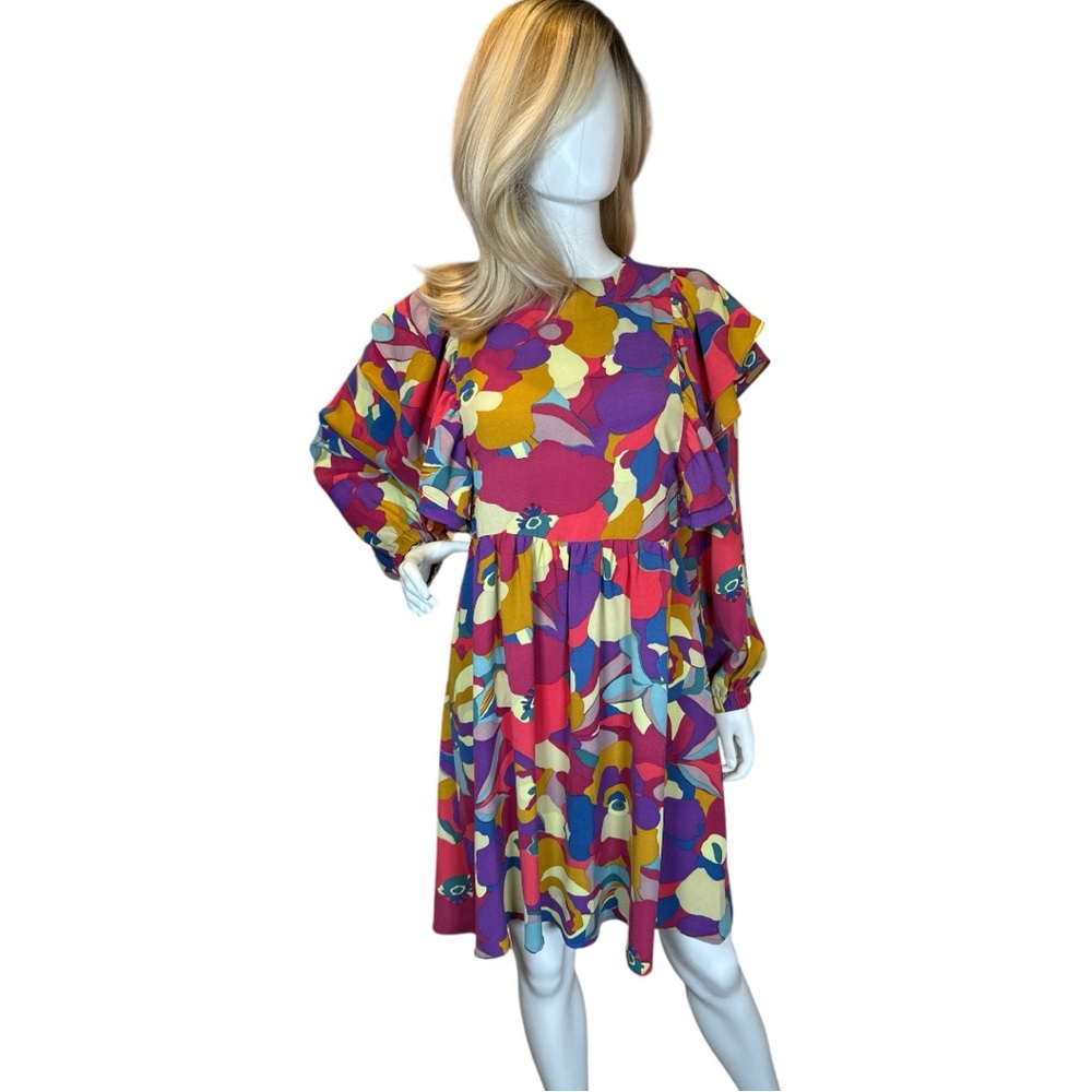 ODDY NWT Vibrant Multicolor Floral Dress - Picture 8 of 8